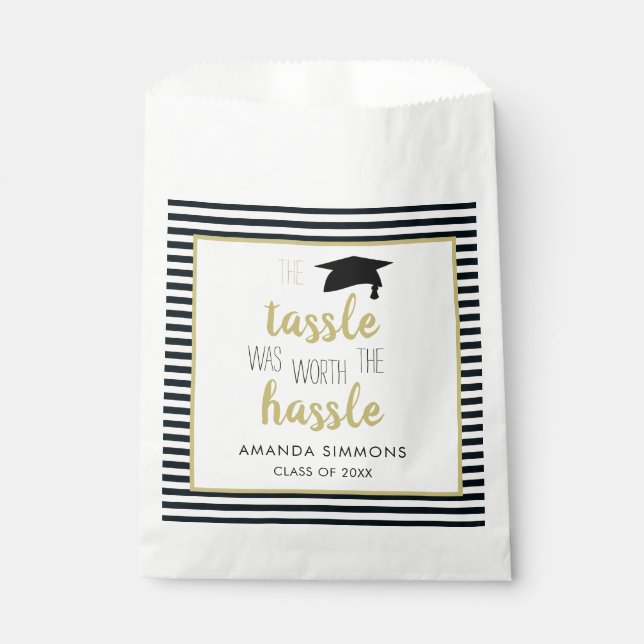 The Tassel was worth the Hassle Graduation Favor B Bag (Front)