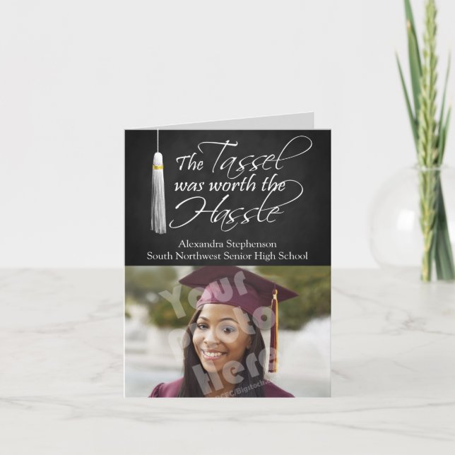 The Tassel Was Worth the Hassle Invitation (Front)