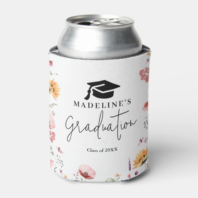 The tassel worth the hassle Wildflower Graduation  Can Cooler (Can Front)