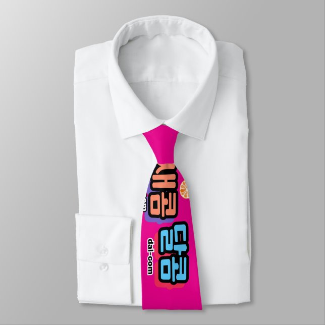 The taste of fruit : "새콤달콤"(sae-com dal-com) neck tie (Tied)