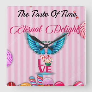 The "Taste Of Time" Square Wall Clock