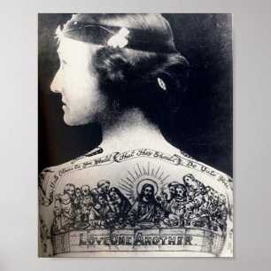The tattooed flapper - love one another poster