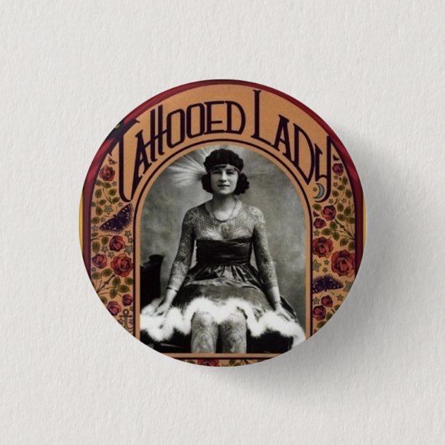 The Tattooed Lady Button (Front)