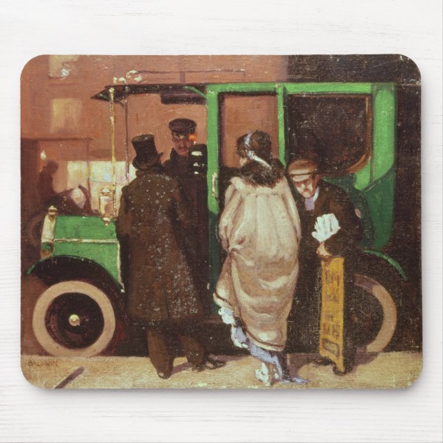 The Taxi Cab, c.1908-10 Mouse Pad (Front)