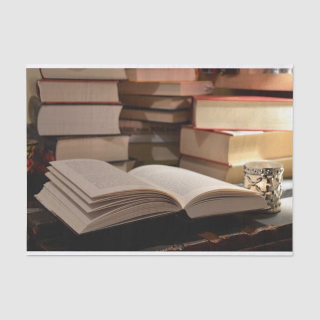 The TBR Book Stack Tissue Paper (Front)