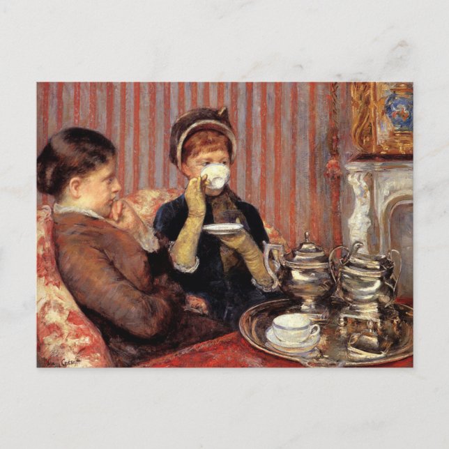 The Tea by Mary Cassatt Postcard (Front)