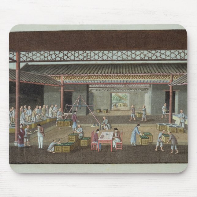 The Tea Depot (gouache on silk) Mouse Pad (Front)