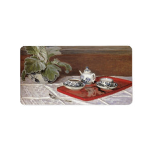The Tea Set by Claude Monet Label