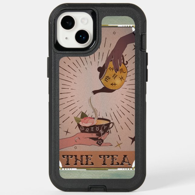 The Tea Tarot Witchy Kettle & Teacup  Otterbox iPhone Case (Back)