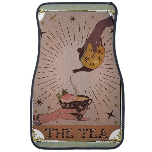 The Tea Vintage Tarot Card Mystical Witchy Art Car Floor Mat