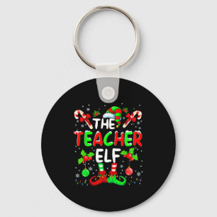 The Teacher Elf Costume Pajamas Pjs Christmas Xmas Keychain