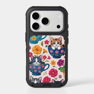 The Teacup Kittens & Blooms iPhone 17 Pro Case