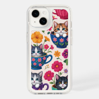 The Teacup Kittens & Blooms Speck iPhone 14 Case