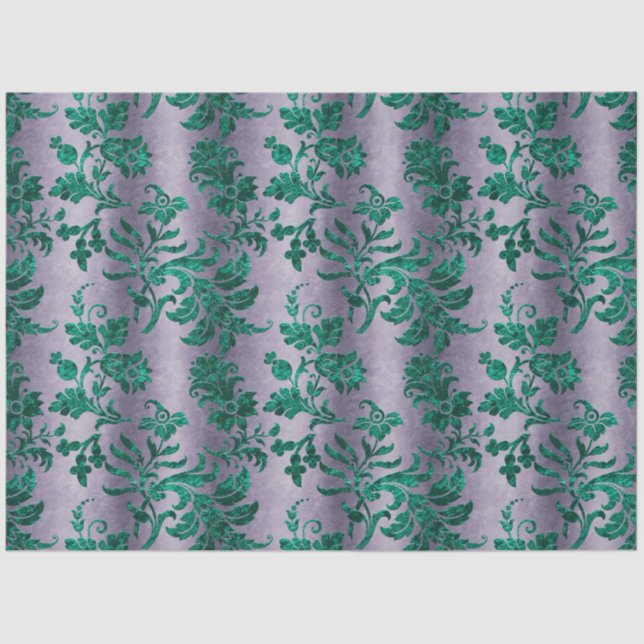 The Teal Velvet  Series Design 1 Tissue Paper (Front)