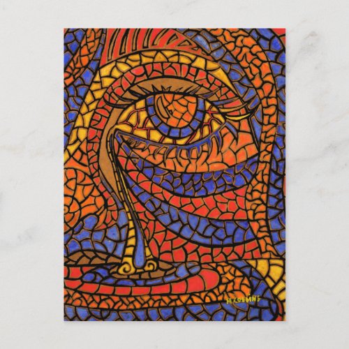 The Tear Abstract Art Postcard