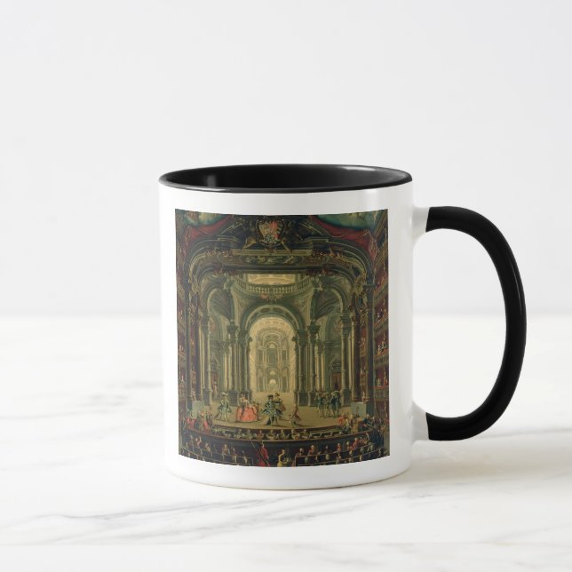 The Teatro Reale in Turin (oil on canvas) Mug (Right)