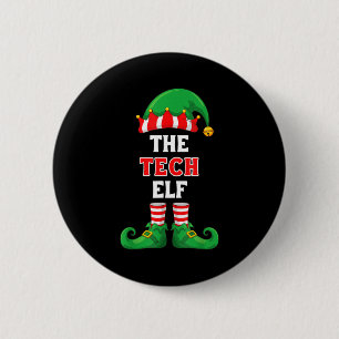 The Tech Elf Shirt Christmas For It Guy Tech Suprt Button