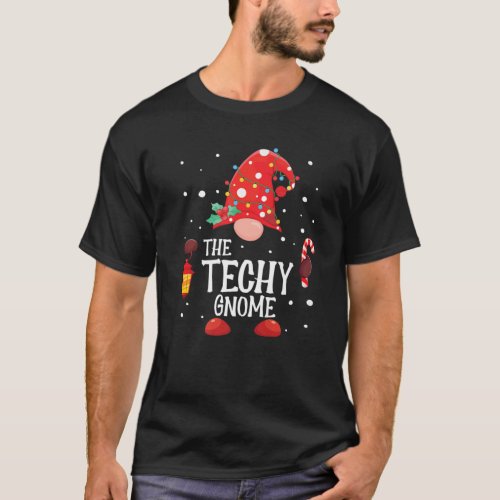 The Techy Gnome Matching Family Christmas Gnome Pa T_Shirt