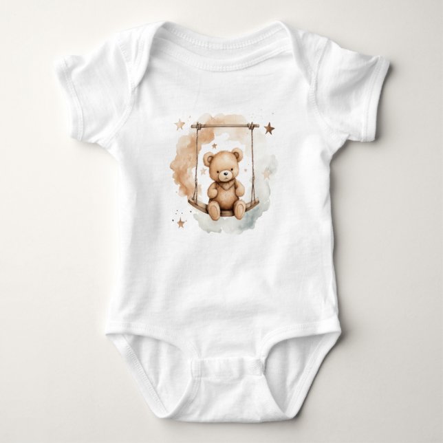 The Teddybär Strampler as an expression of inner l Baby Bodysuit (Front)