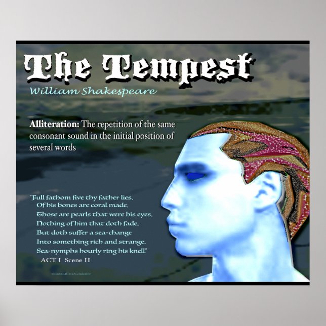 The Tempest Alliteration Poster (Front)