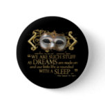 The Tempest Quote (Gold Version) Pinback Button