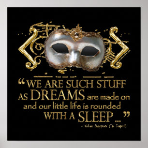 The Tempest Quote (Gold Version) Poster