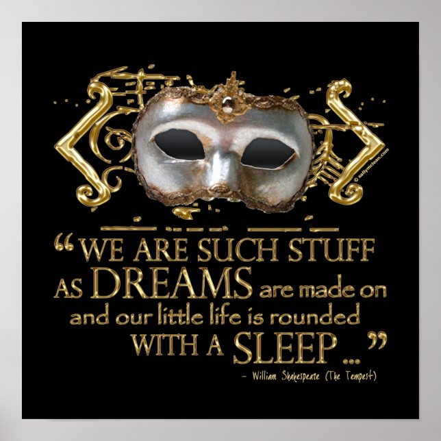 The Tempest Quote (Gold Version) Poster (Front)