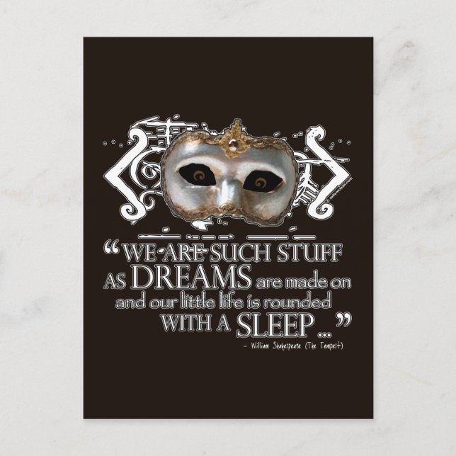 The Tempest Quote Postcard (Front)