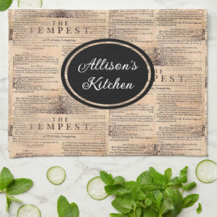 The Tempest Shakespeare Personalized Kitchen Towel
