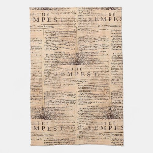 The Tempest Shakespeare Play Kitchen Towel