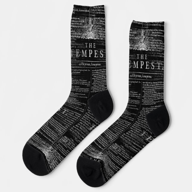 The Tempest Shakespeare Play Literary Socks (Left)