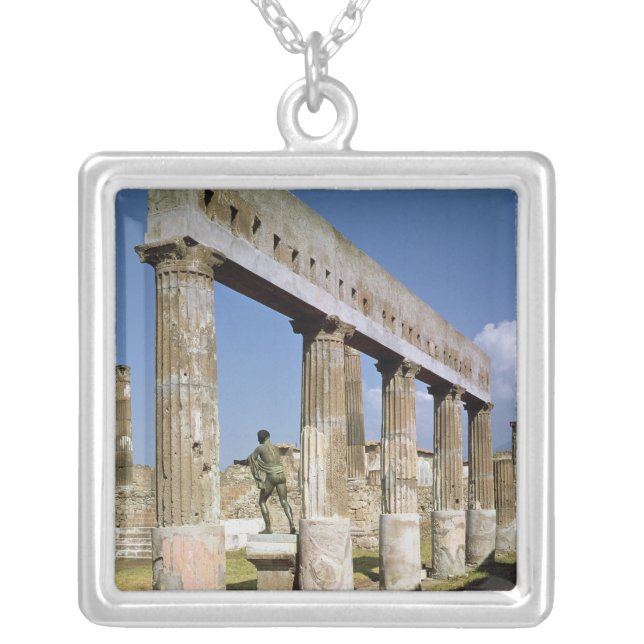 The Temple of Apollo Silver Plated Necklace (Front)