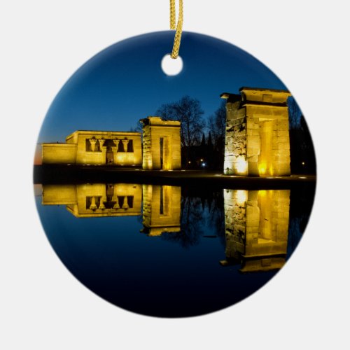 The Temple of Debod in Madrid Spain Ceramic Ornament