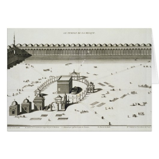The Temple of Mecca (engraving) Cards (Front Horizontal)