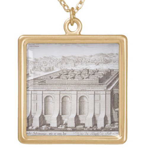 The Temple of Solomon Jerusalem from Entwurf ei Gold Plated Necklace