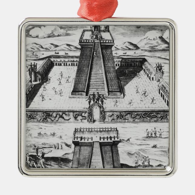 The Templo Mayor at Tenochtitlan Metal Ornament (Front)
