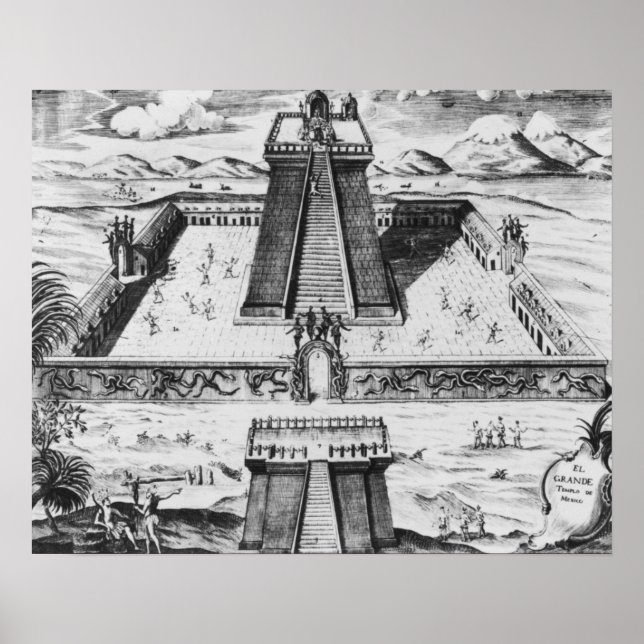 The Templo Mayor at Tenochtitlan Poster (Front)