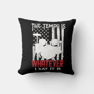 The Tempo Is Whatever I Say It Is American Flag Throw Pillow