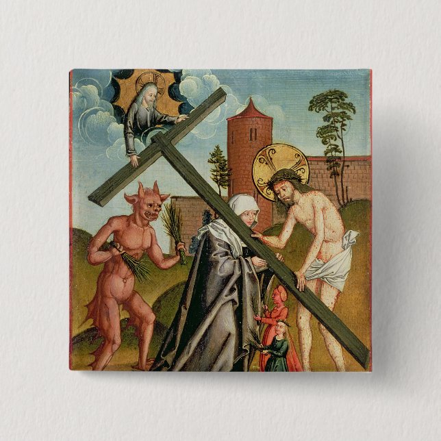 The Temptation of a Saint Button (Front)