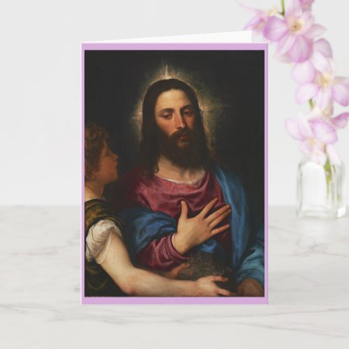 The Temptation of Christ Titian  Card