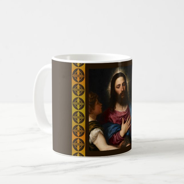 The Temptation of Christ, Titian Coffee Mug (Front Left)