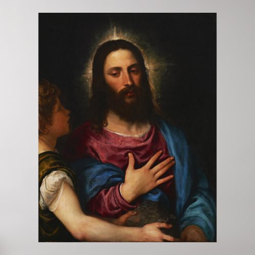The Temptation of Christ Titian Poster