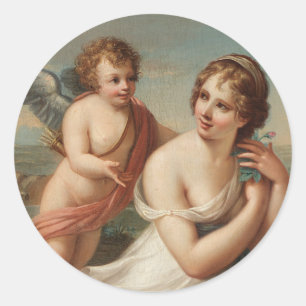 The Temptation of Eros Classic Round Sticker