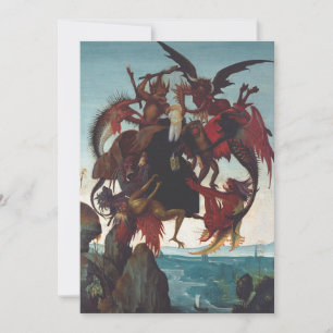 The Temptation of Saint Anthony by Michelangelo Holiday Card