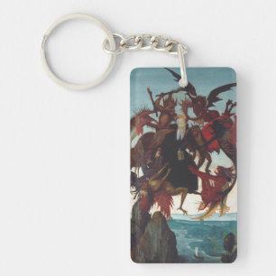The Temptation of Saint Anthony by Michelangelo Keychain