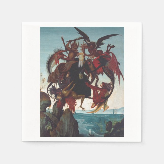 The Temptation of Saint Anthony by Michelangelo Napkins (Front)