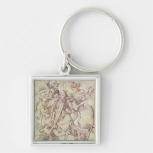 The Temptation of St. Anthony (engraving) Keychain