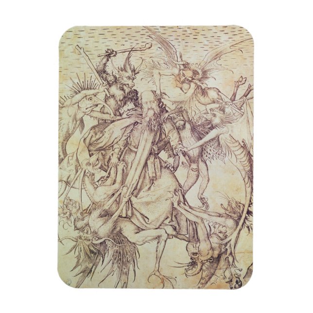 The Temptation of St. Anthony (engraving) Magnet (Vertical)