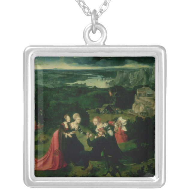 The Temptation of St. Anthony Silver Plated Necklace (Front)