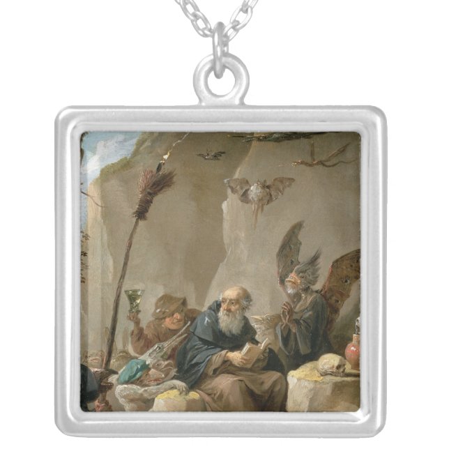 The Temptation of St. Anthony Silver Plated Necklace (Front)